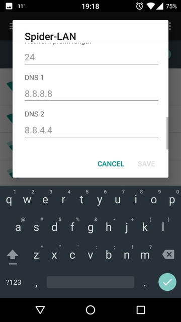 AndroidでGoogleDNSとOpenDNSを使用する方法 