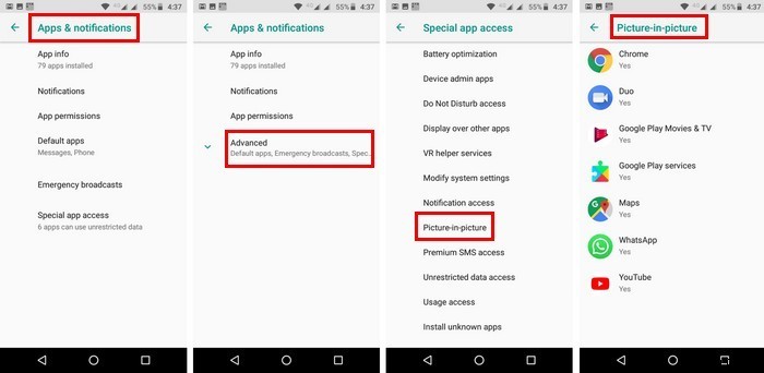 AndroidOreoでピクチャーインピクチャーモードを有効にして使用する方法 