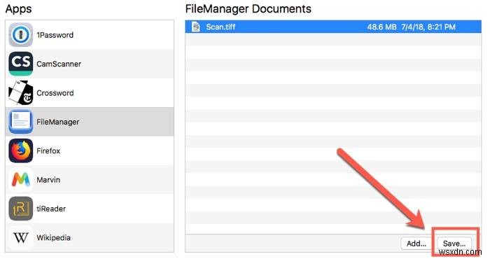 iPhoneとの間でファイルをコピーする方法 