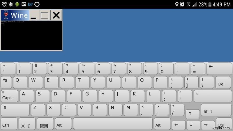 外付けキーボードなしでAndroid用Wineを使用する方法 