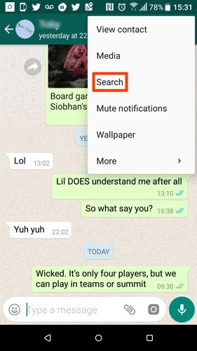 WhatsAppチャット履歴を検索する方法[クイックヒント] 
