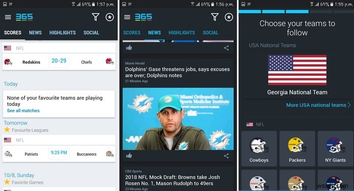 NFLファンのための最高のAndroidアプリの5 