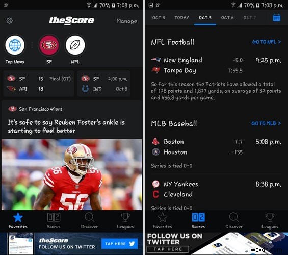 NFLファンのための最高のAndroidアプリの5 