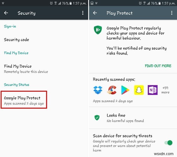 Google Playプロテクト：Androidの新しいセキュリティシステムの説明 