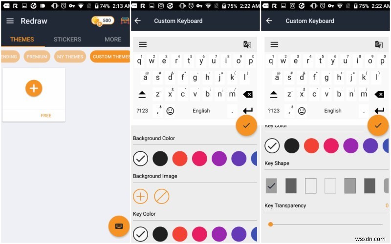 Android用のキーボードの再描画：絵文字、ステッカー、テーマが豊富 