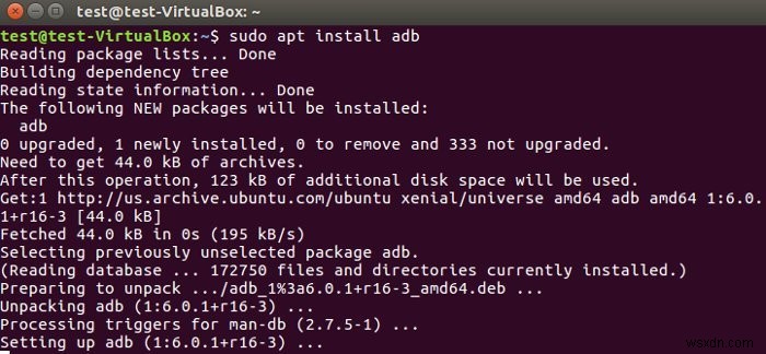 UbuntuでADBを使用してAndroidデータをバックアップする方法 