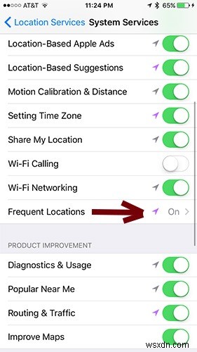 iPhoneで頻繁な位置追跡を無効にする方法 