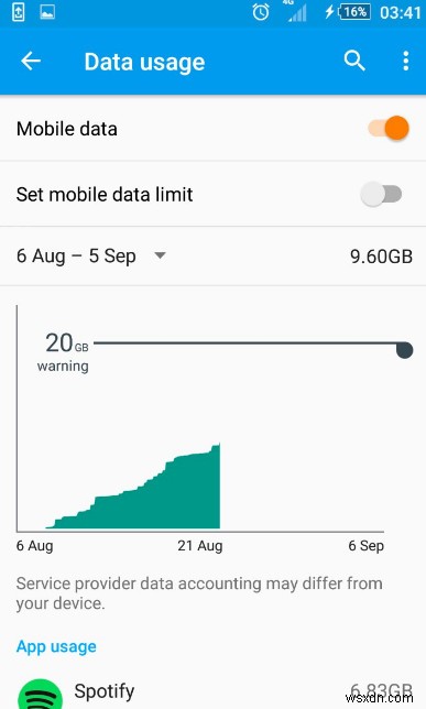 Androidでデータ使用制限を設定する方法 