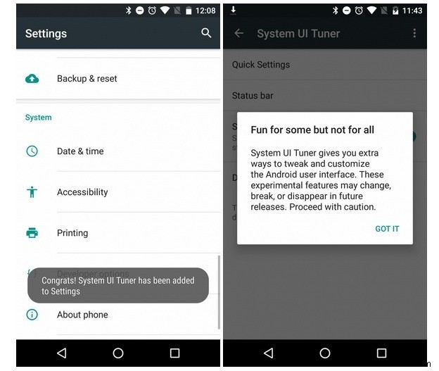 Android6.0MarshmallowにシステムUIチューナーを追加する方法 