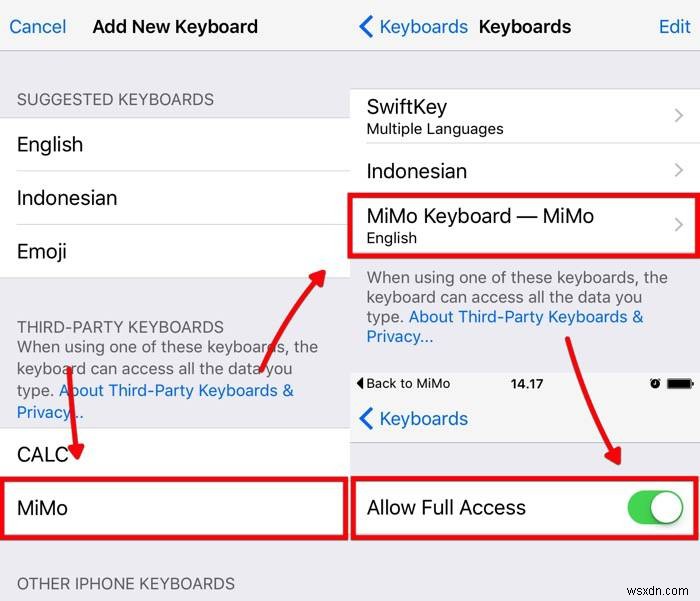 MiMoキーボードを使用して独自の絵文字をスナップ、作成、共有する[iOS] 