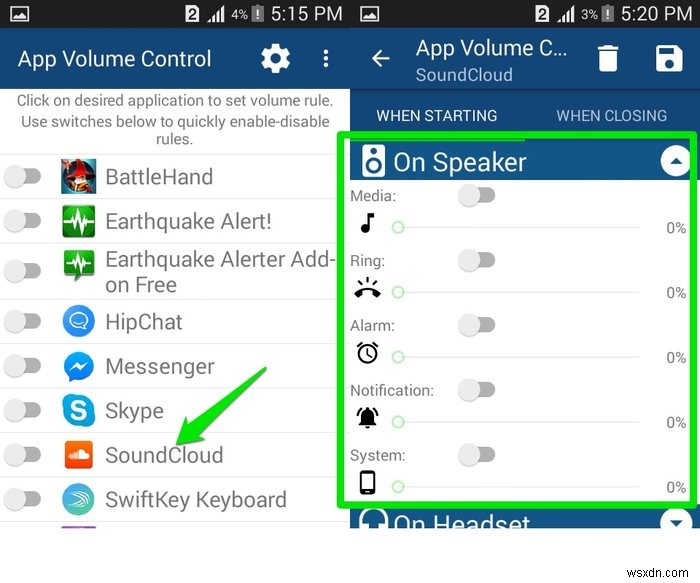 Androidでさまざまなアプリに特定の音量を設定する方法 