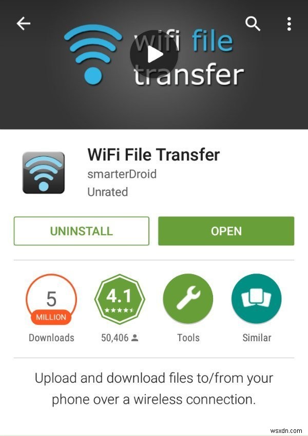 WiFiファイル転送を使用してAndroidとPC間でファイルを転送する 