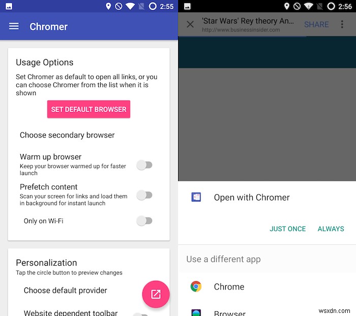 すべてのAndroidアプリのChromeですべてのリンクを直接開く方法 