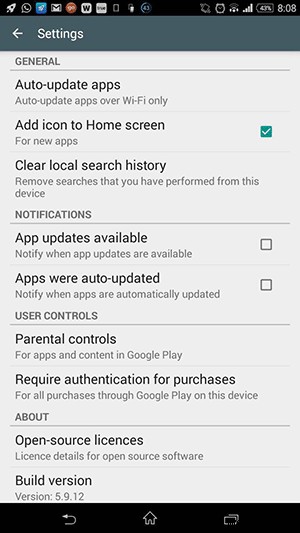 Androidデバイスでアプリの更新の通知をオフにする方法 