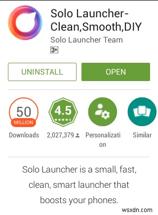 Solo Launcher：Android用の高度に構成可能なホームランチャー 