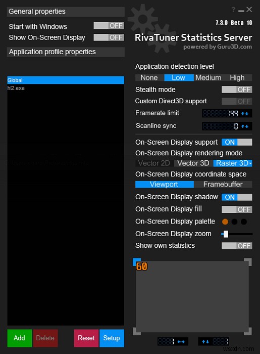 RivaTunerでスキャンライン同期とキャップFPSを使用する方法 