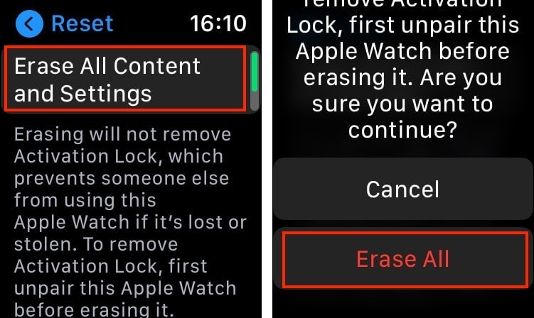 AppleWatchのペアリングを解除して消去する方法 