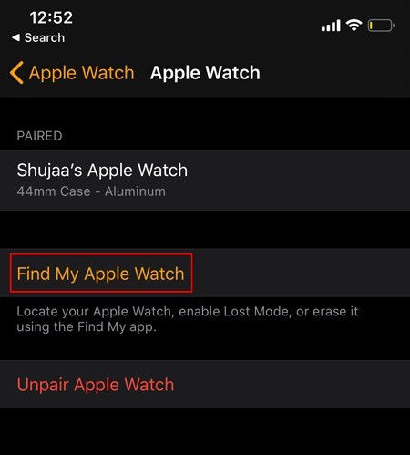 「アプリを探す」を使用して紛失したAppleWatchを見つける方法 