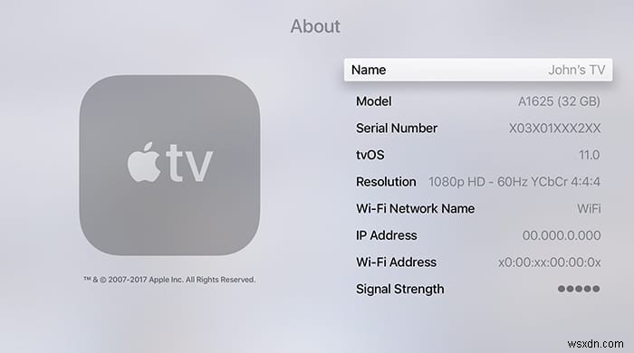 AppleTVモデルを識別する方法 