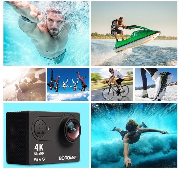 Bopower 4Kアクションカメラ–レビューとプレゼント 