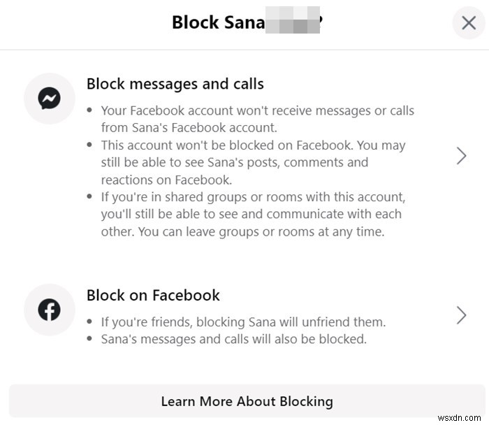Facebook、Instagram、WhatsApp、およびその他のアプリで誰かをブロックする方法 