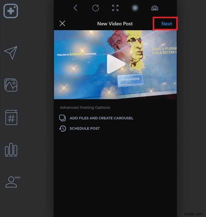 PCからInstagramに動画をアップロードする方法 