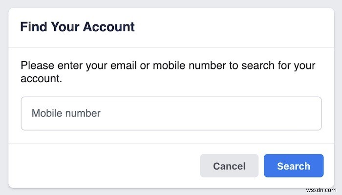パスワードを忘れた後にFacebookアカウントを回復する方法 