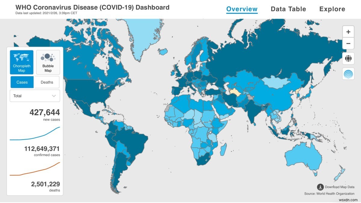 COVID-19パンデミックを監視するための5つのWebサイト 