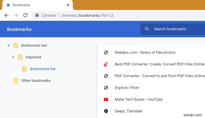 GoogleChromeでブックマークをインポートおよびエクスポートする方法 
