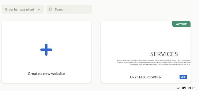 Ucraft Free Website Builder：新しいウェブサイトをすばやく作成する 