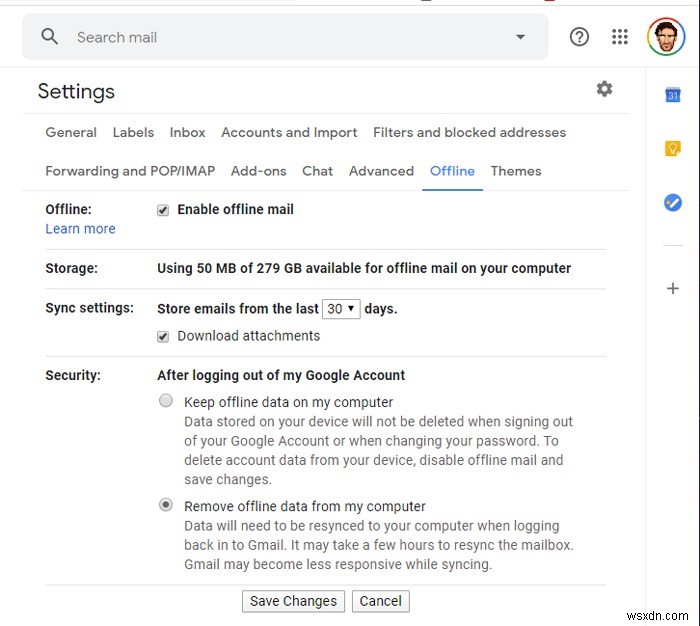 Gmailをオフラインで有効にして使用する方法 