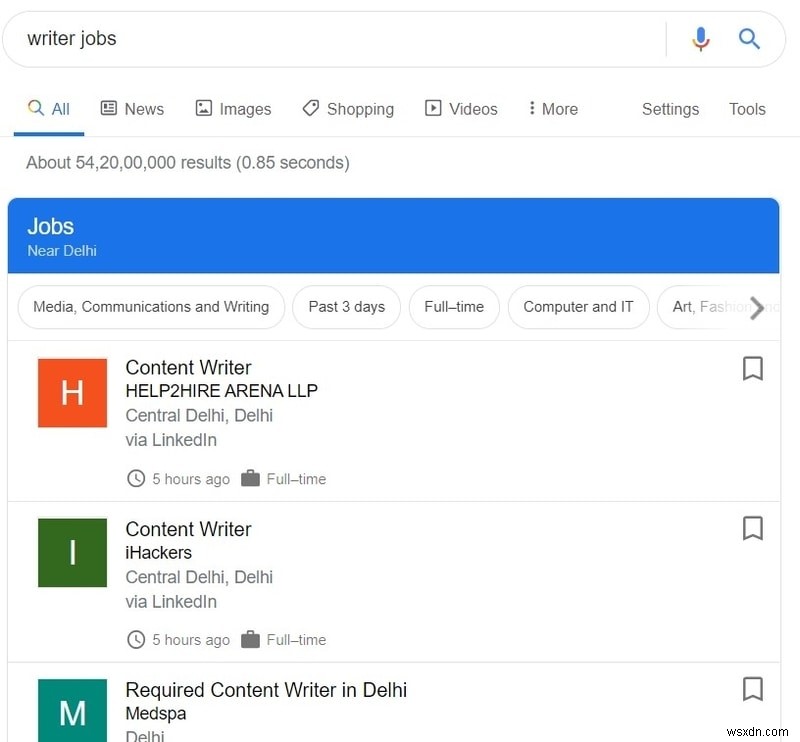 Googleを使用して仕事を探す方法 