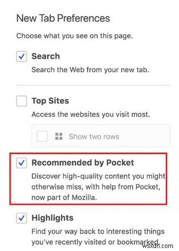 Firefoxでスポンサー広告を無効にする方法 