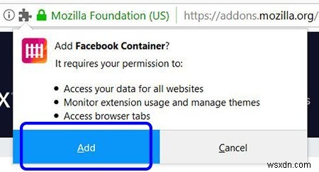 Facebook Container Extensionを使用して、Facebookがあなたを追跡しないようにします 