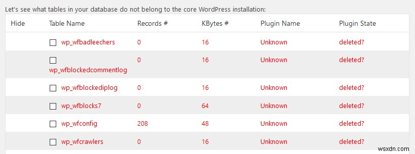 WordPressで未使用のデータベーステーブルを削除する方法 