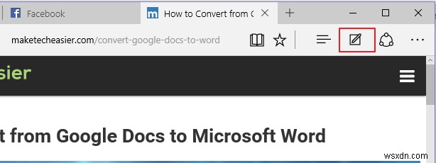 Windows10でMicrosoftEdgeを使用してWebコンテンツを共有する方法 