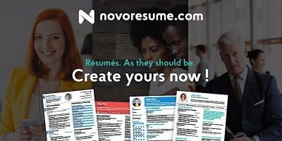 Novorésuméを使用した、簡単な履歴書の作成方法 