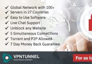 VPNTunnelはあなたのプライバシーを保護し、Web上であなたを匿名に保ちます 