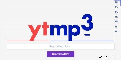 Ytmp3を使用してYouTubeビデオをMP3にすばやく変換する 