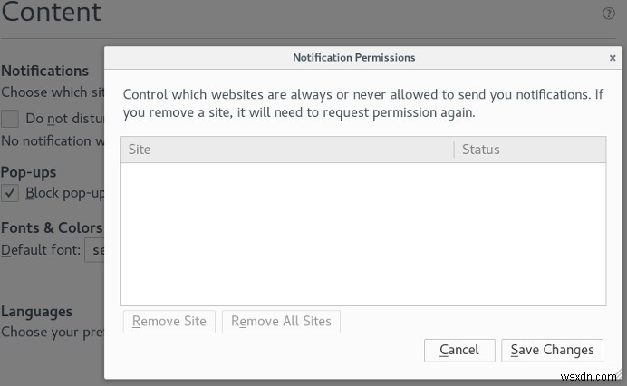 FirefoxでWebプッシュ通知を無効にする方法 