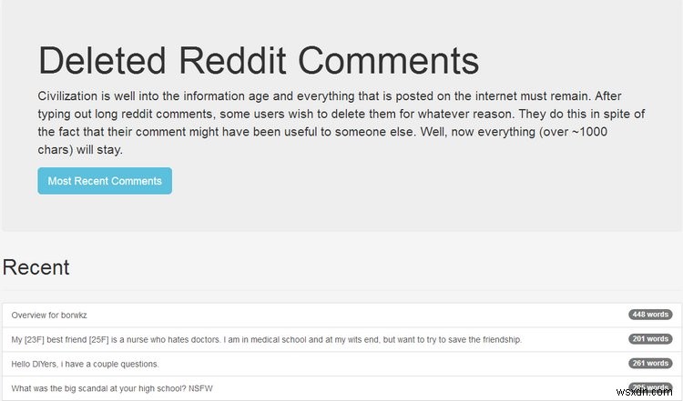 Redditの削除されたコメントにアクセスする簡単な方法 
