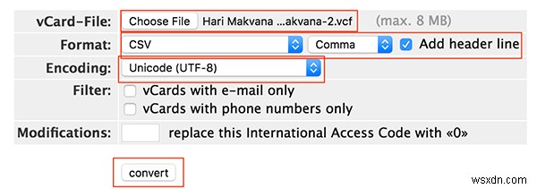 iCloudの連絡先をCSVファイルにエクスポートする方法 
