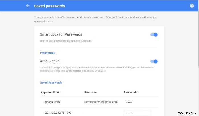 Chromeに保存されているパスワードやその他の情報にどこからでもアクセスできます 