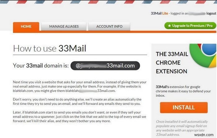 33Mailでカスタムドメインを持つ使い捨てのメールアドレスを簡単に作成 
