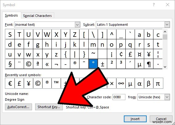 MicrosoftWordに度記号を挿入する方法 