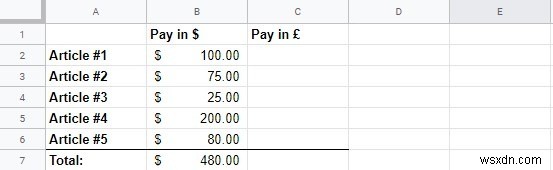 Googleスプレッドシートの通貨を自動的に変換する方法 