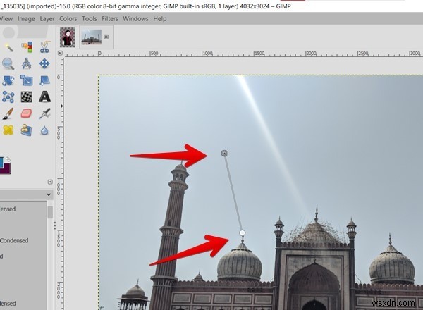 GIMPで矢印を描く方法 