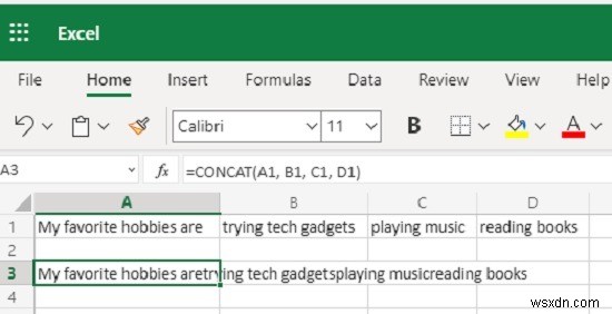 Excelで連結関数を使用する方法 