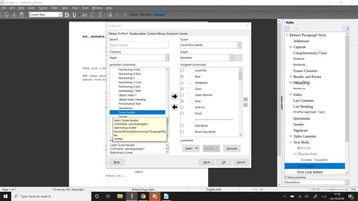 集中的な執筆のためにLibreOfficeで調整されたツールバーを作成する方法 