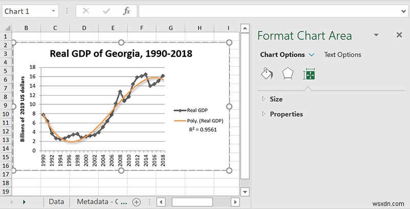 MicrosoftExcelにトレンドラインを挿入する方法 